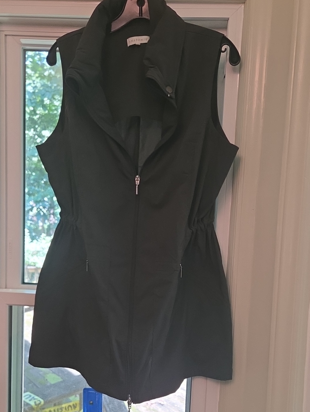 Anatomie Delaney Olive Travel Sleeveless Zip-Front Vest L